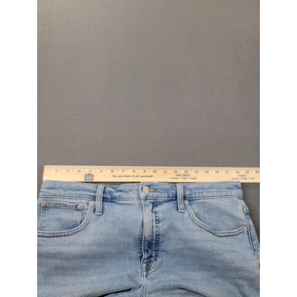 J.Crew Jeans‎ Womens 30x31 Light Wash Essential Straight Raw Hem Stretch CD679 - Picture 5 of 12